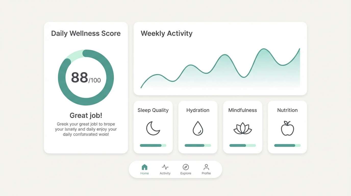 wellness app ui