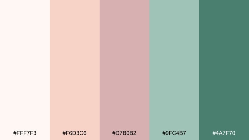botanical gelato succulent color palette with hex codes