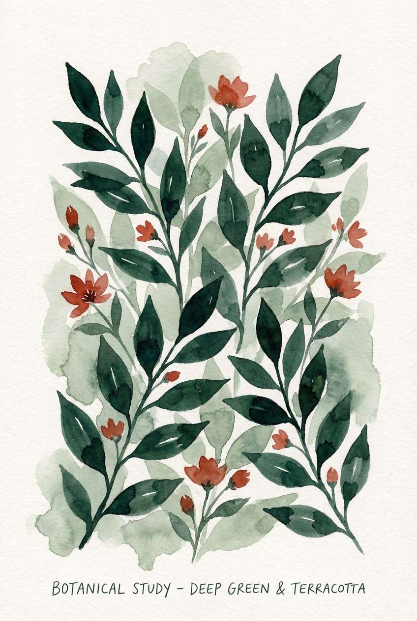 watercolor botanical poster