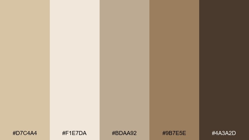 boutique hotel lobby beige sand color palette with hex codes