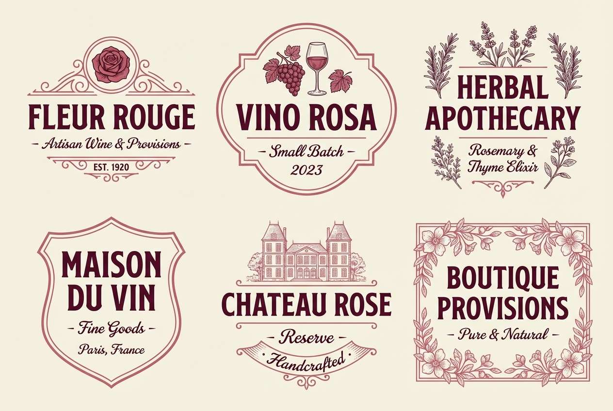 boutique label set design