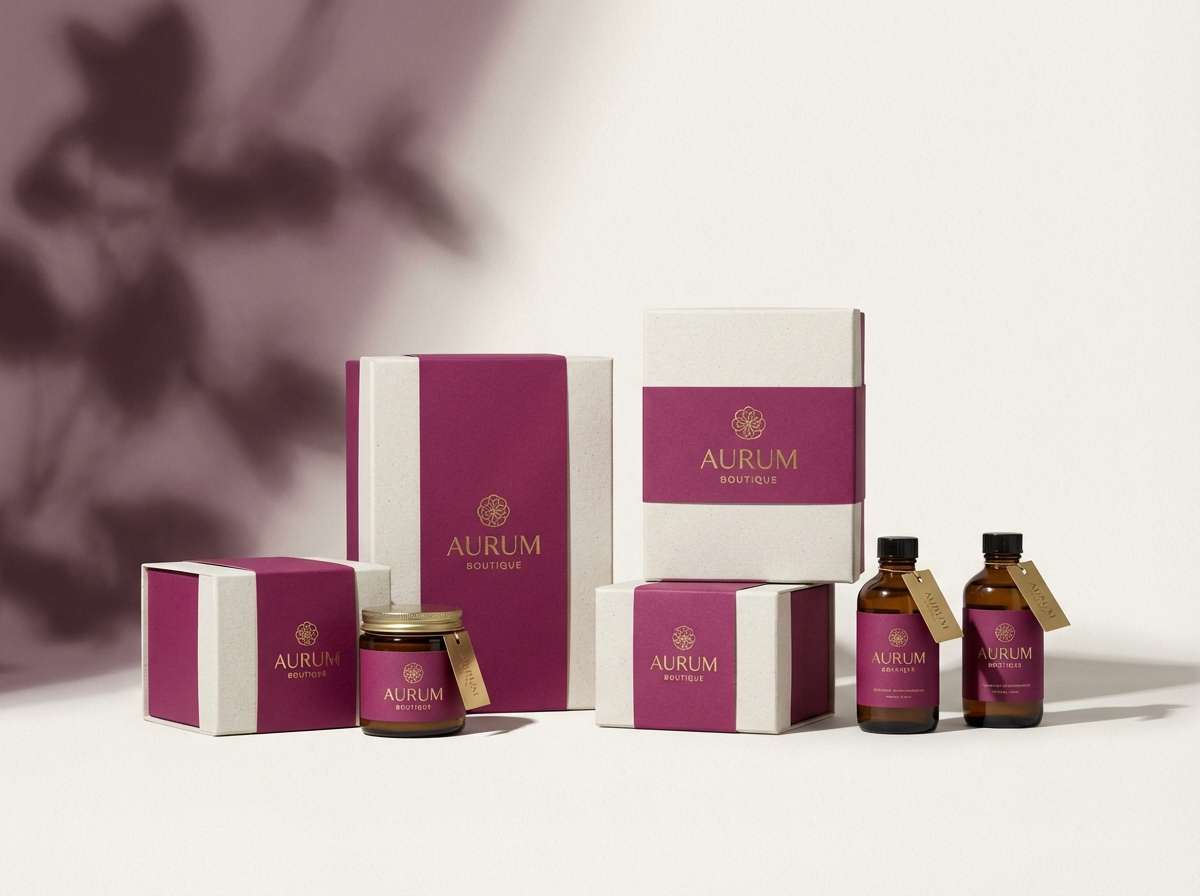 boutique packaging studio shot