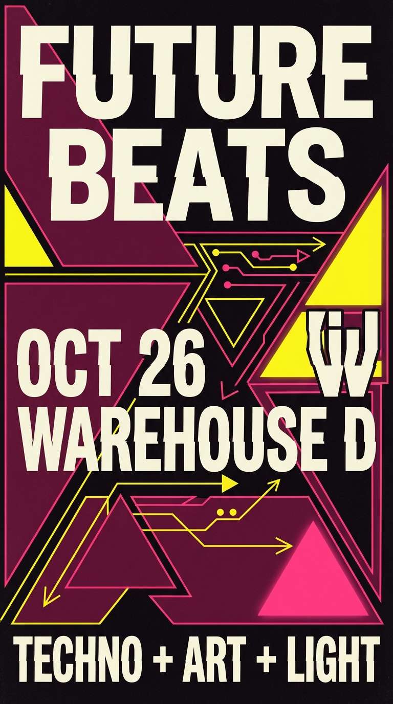 bold neon event flyer