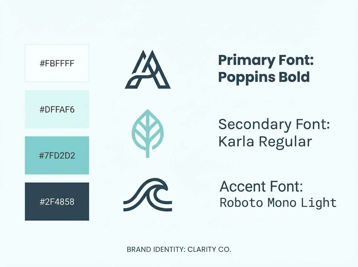 brand moodboard layout clean
