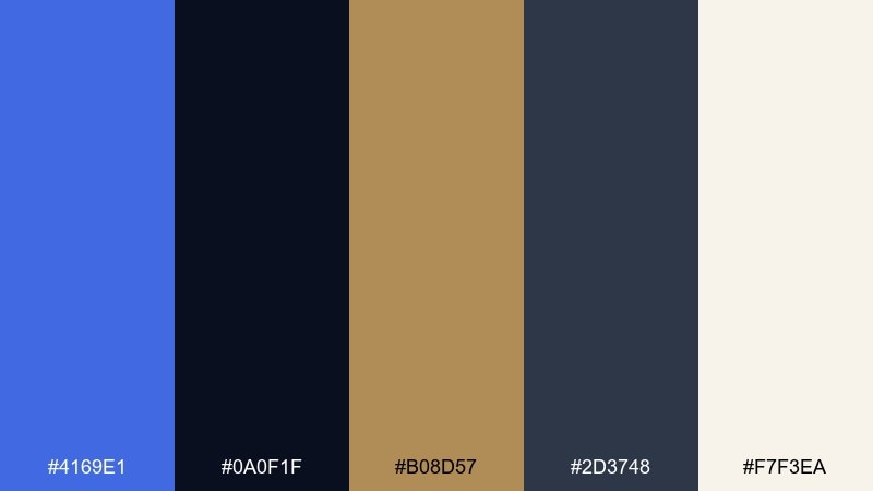 brass and velvet color palette with hex codes