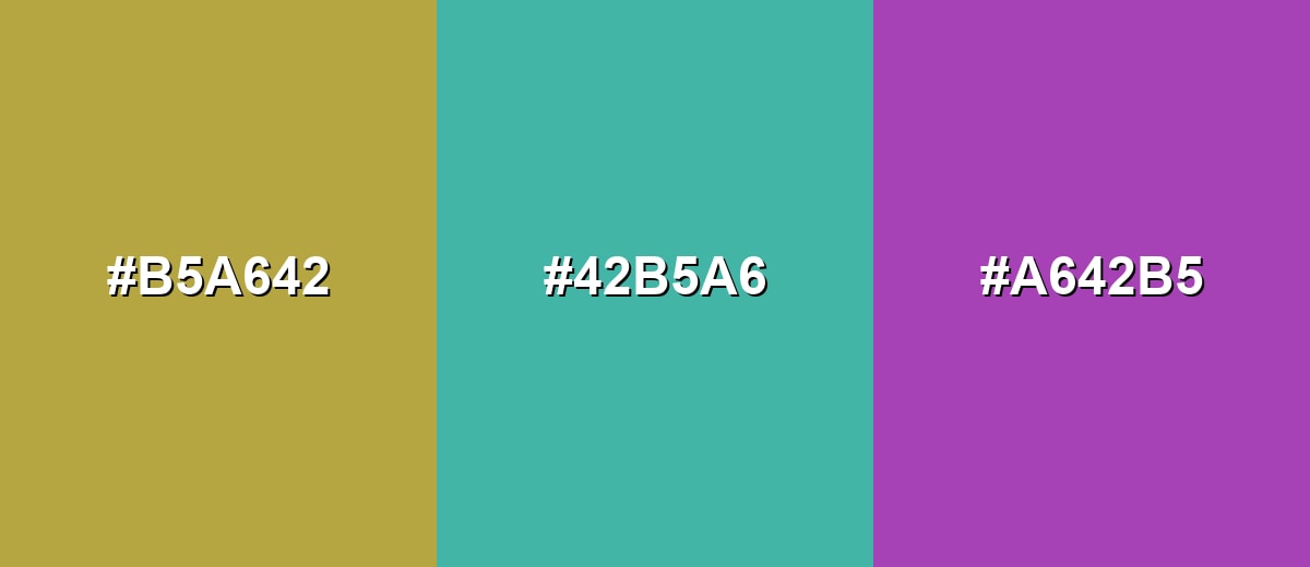 triadic combinations of brass-color