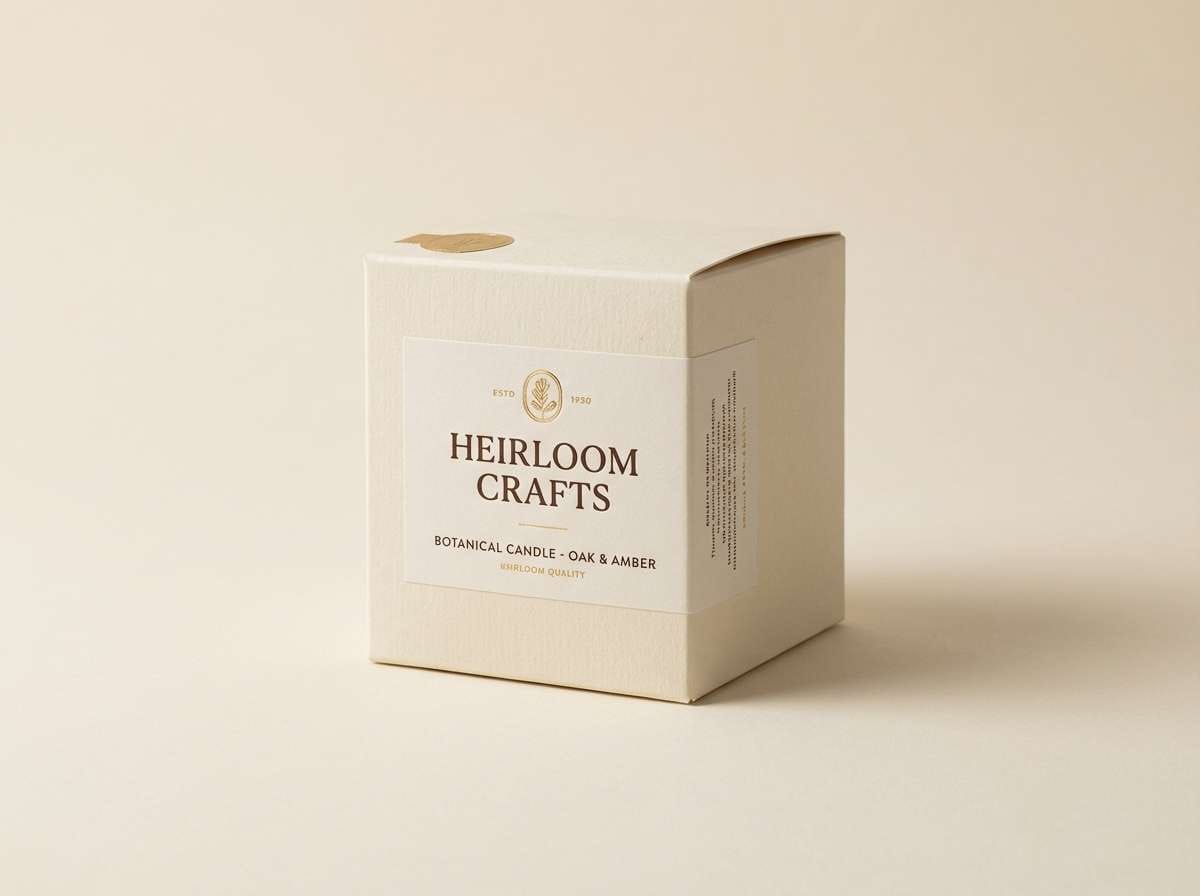 craft packaging label mockup