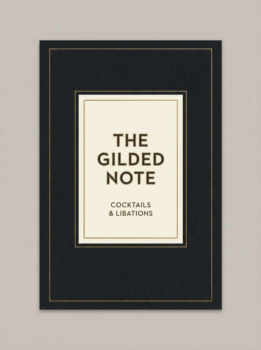 noir cocktail menu cover