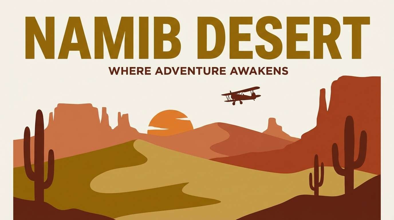 desert themed graphic poster