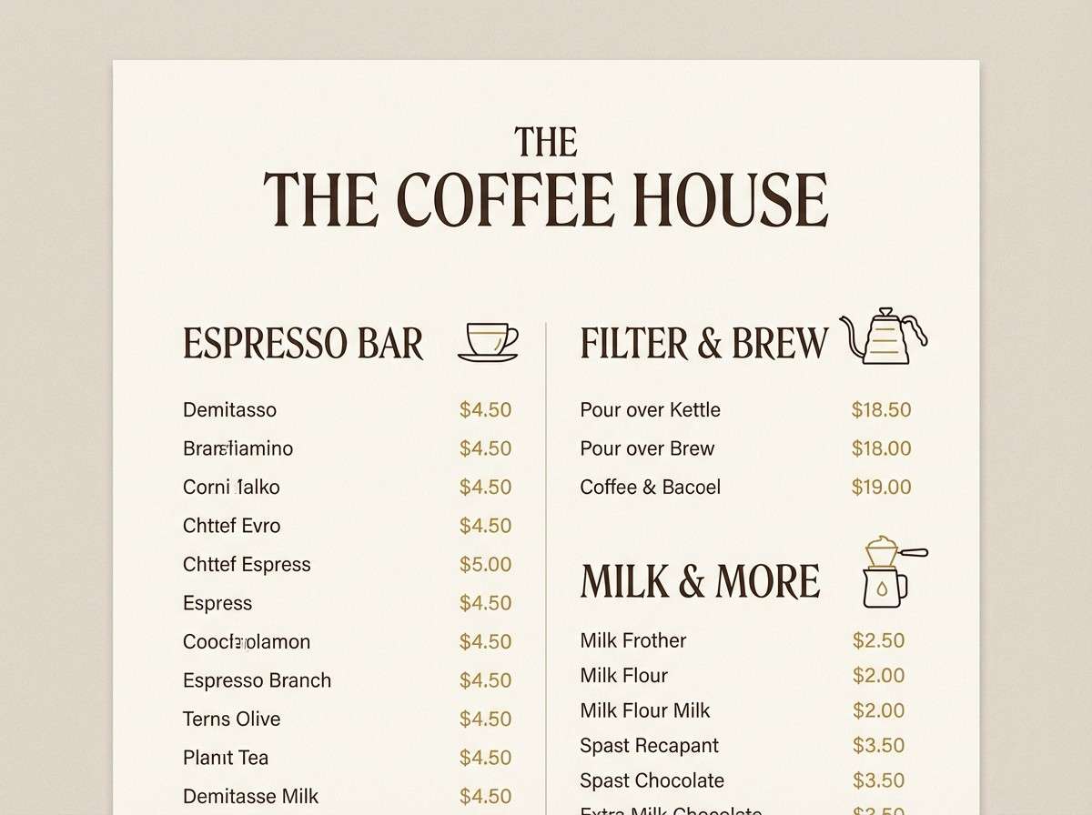 coffee menu design