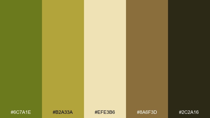 brass olive olive green color combination with hex codes
