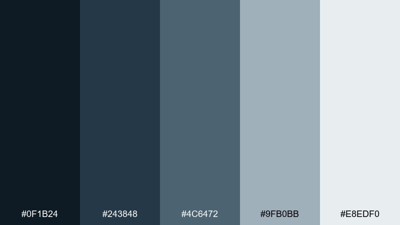 breakwater slate nautical color palette with hex codes