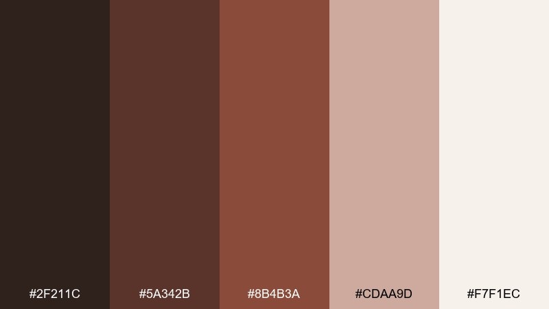 brick dust neutral color palette with hex codes
