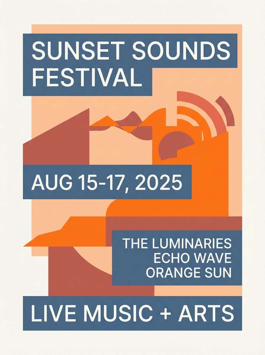 sunset festival poster