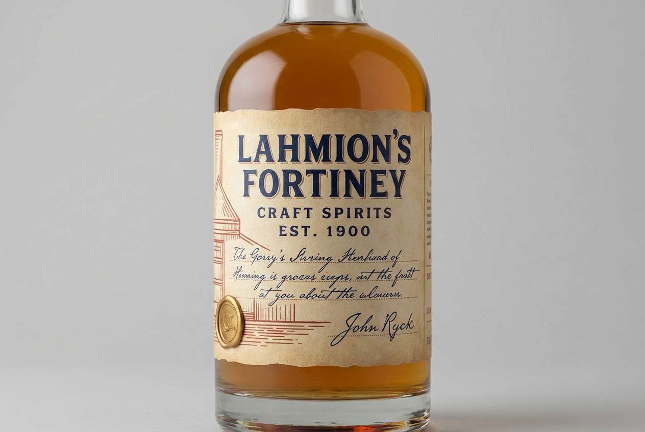 craft spirits label mockup