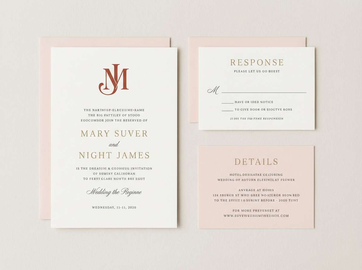 romantic invitation suite