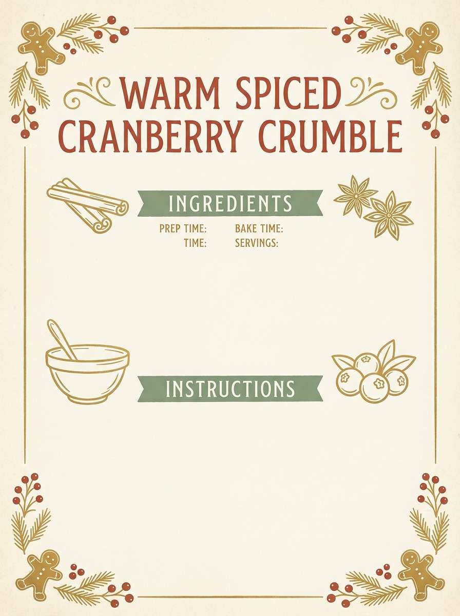 holiday recipe card