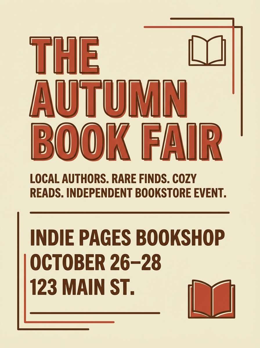 bookstore event poster