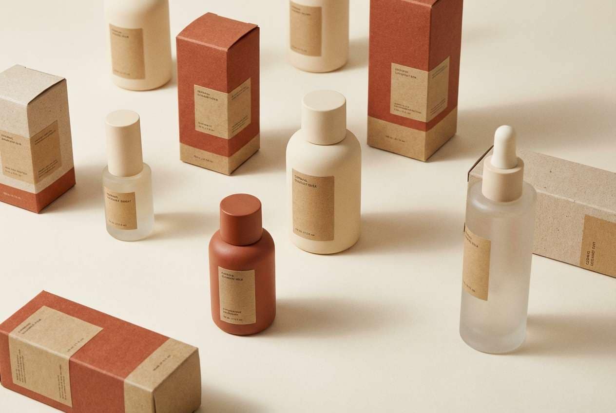 skincare packaging studio shot