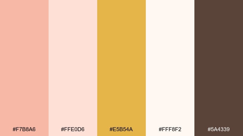 bridal peach gold gold peach color palette with hex codes