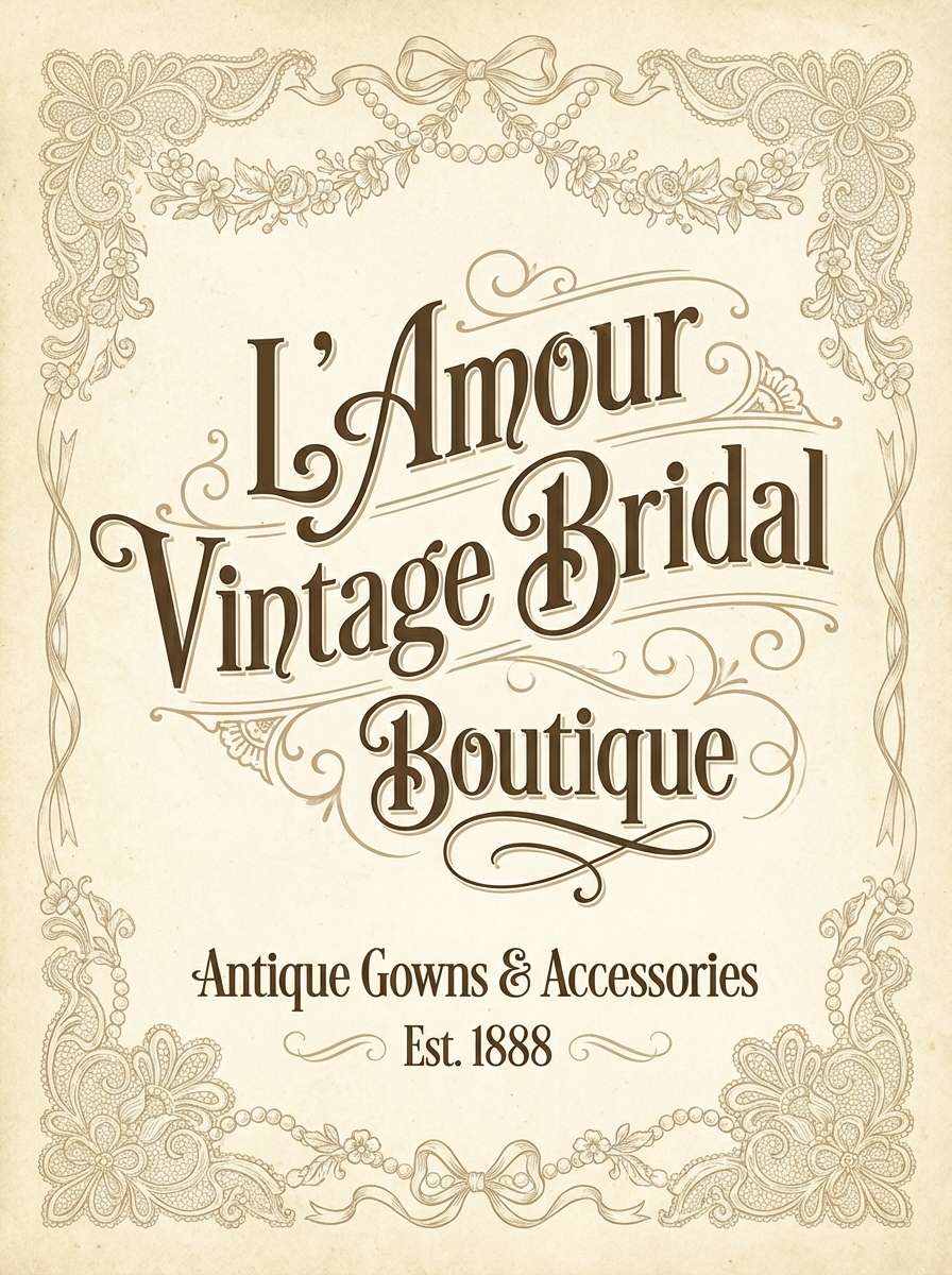 bridal poster in antique lace