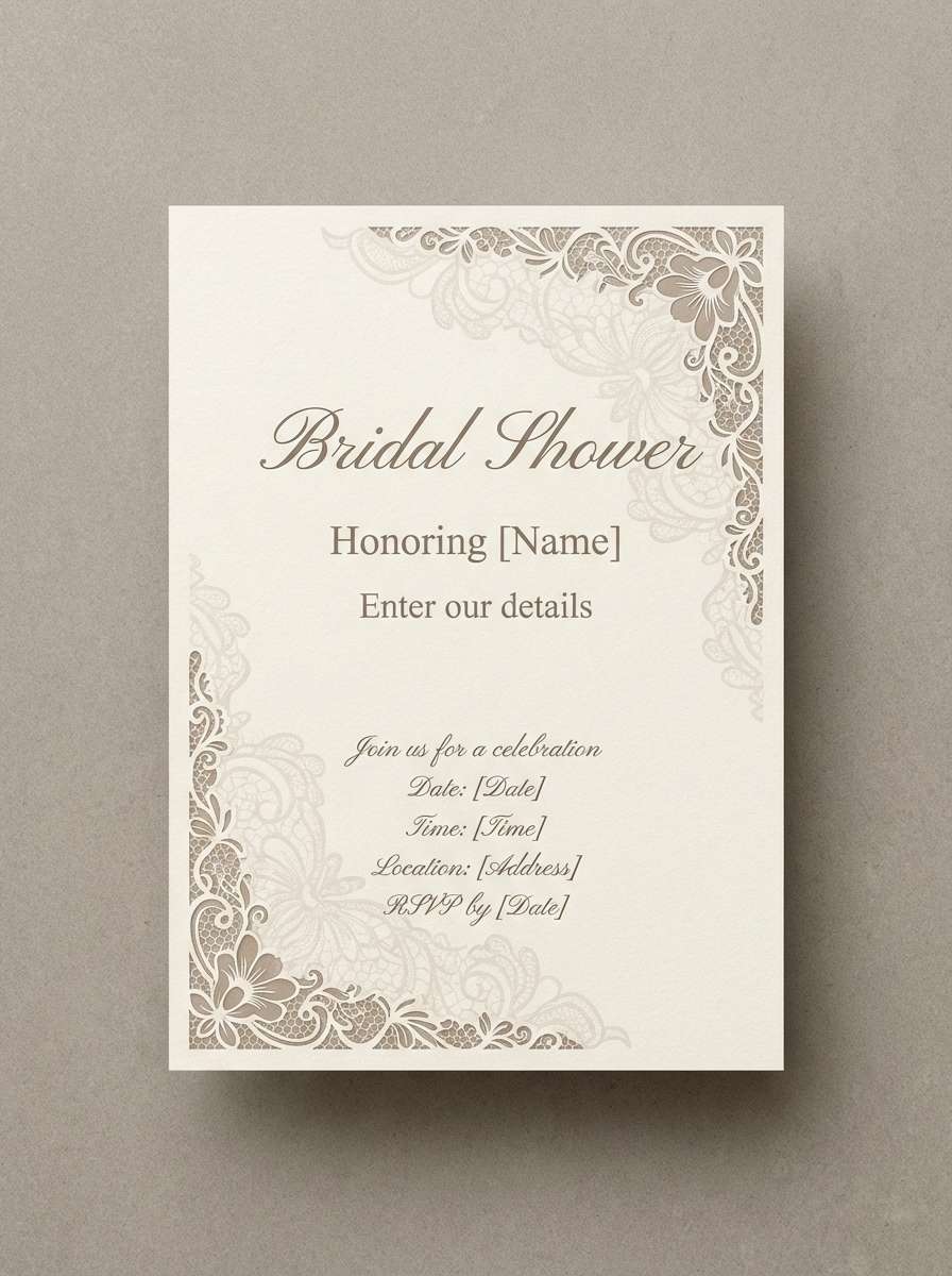 vintage bridal shower flyer