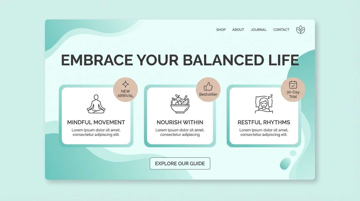wellness landing page