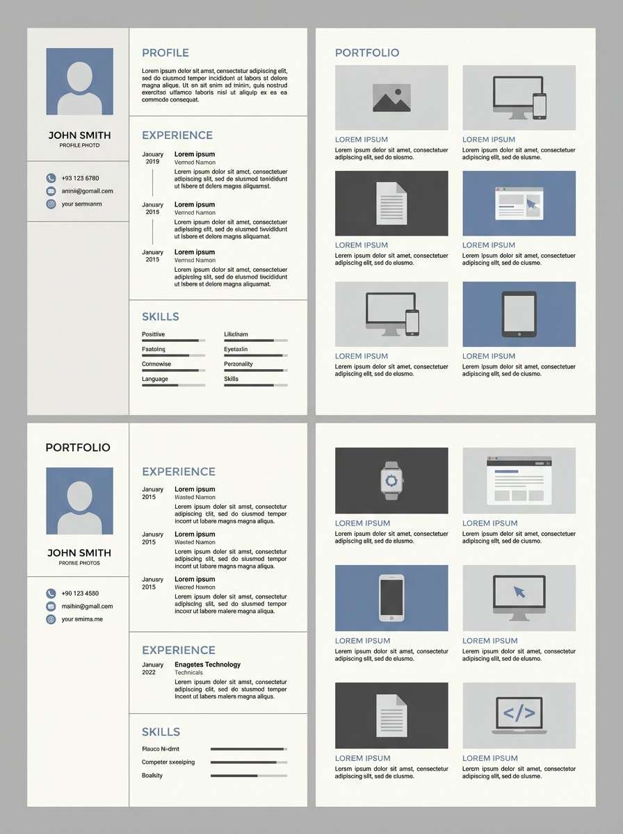 minimal resume template