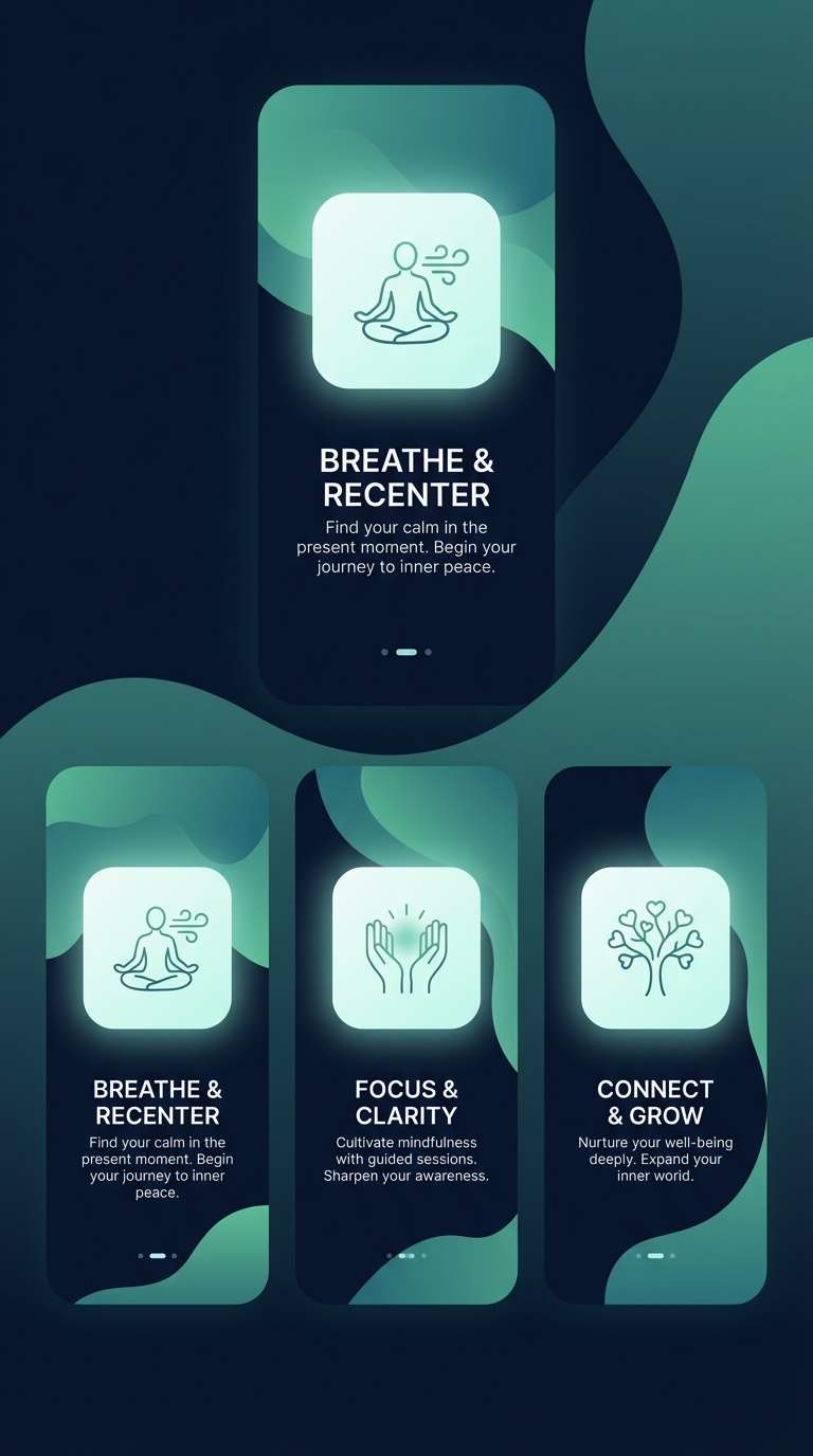 meditation onboarding screens