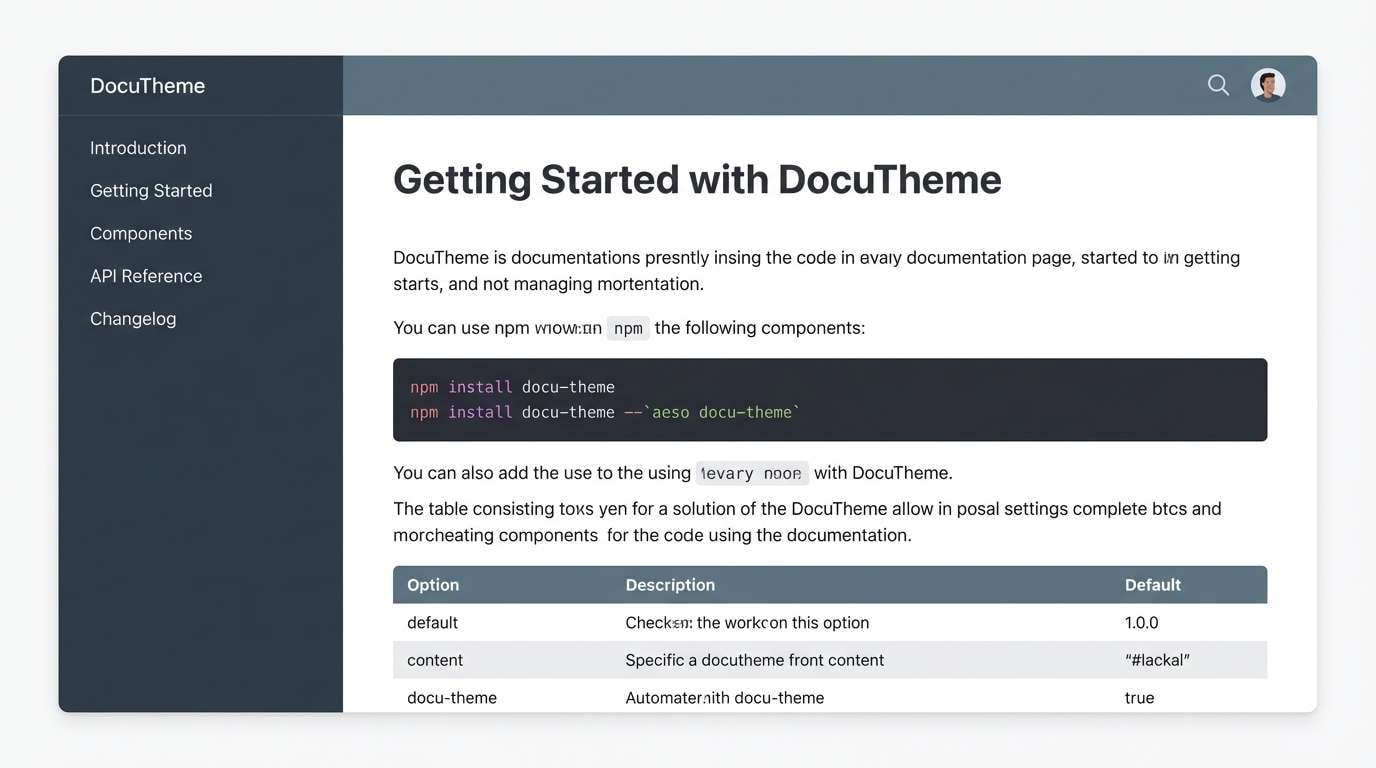 documentation site theme