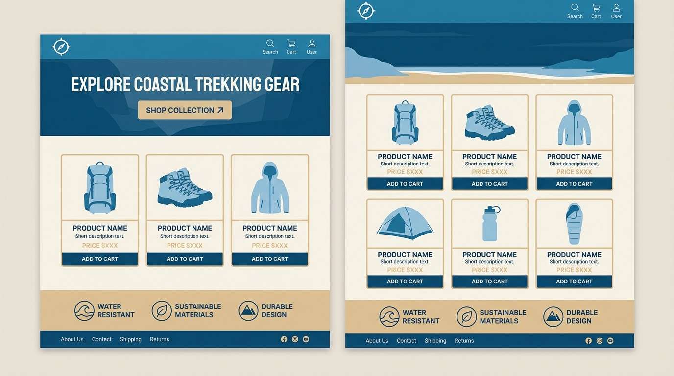 outdoor gear product page