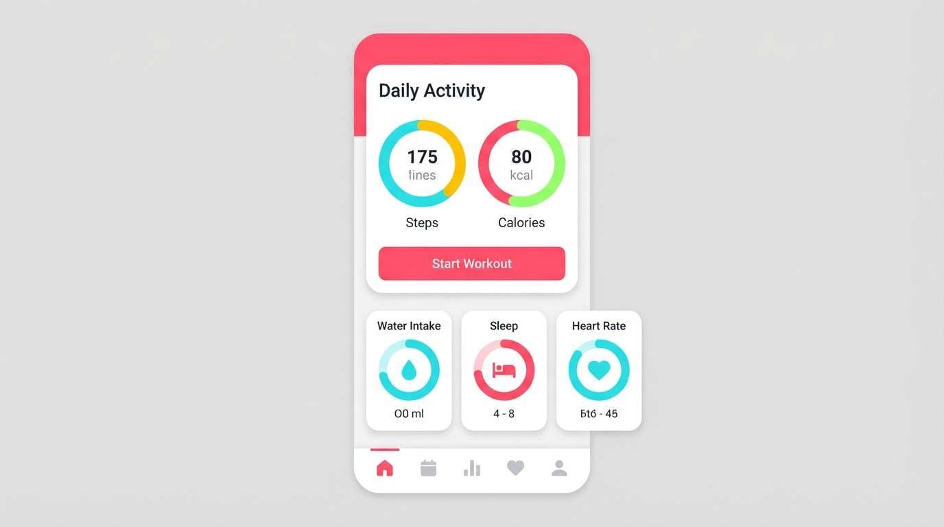 fitness app ui mockup