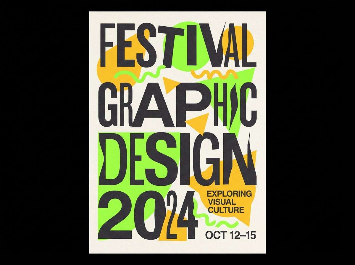 neon green festival poster