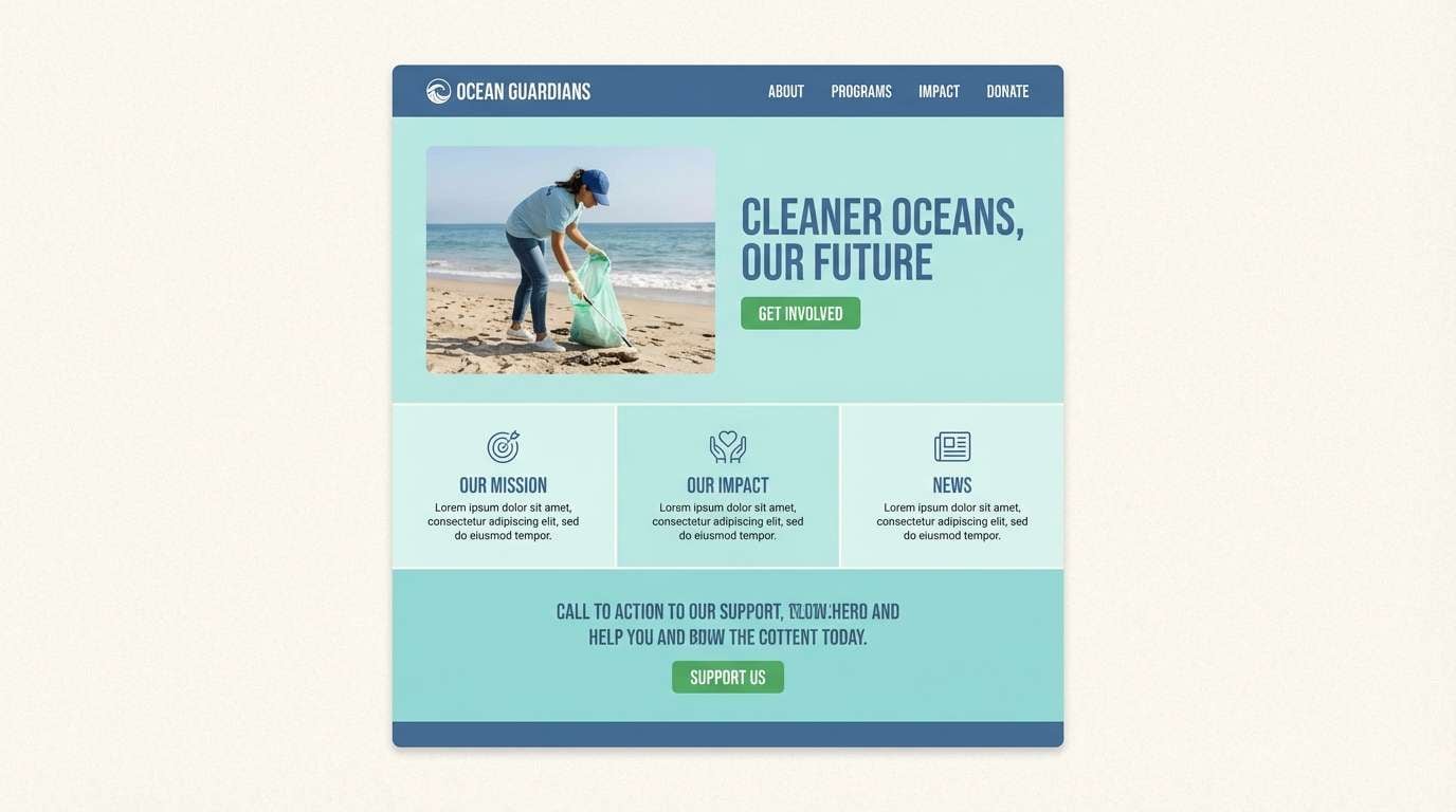 eco website ui mockup