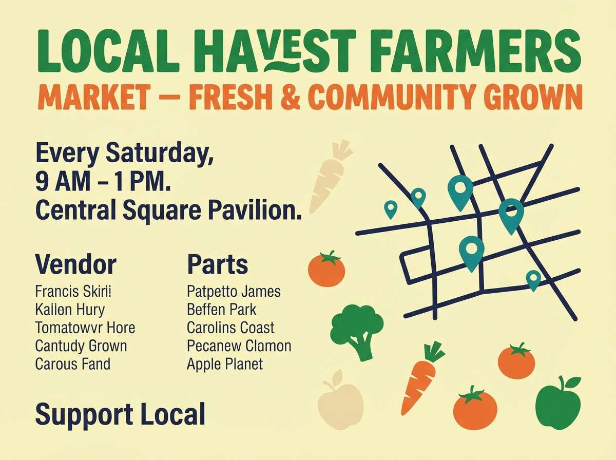 farmers market flyer layout
