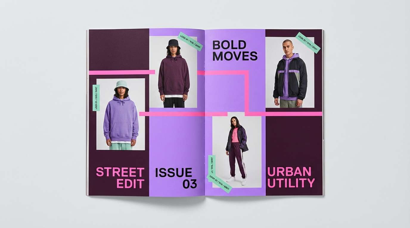 streetwear lookbook layout