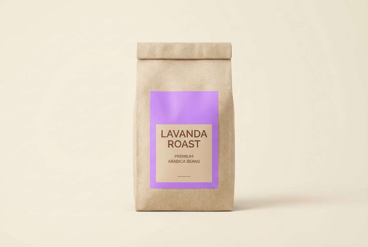 lavender coffee packaging