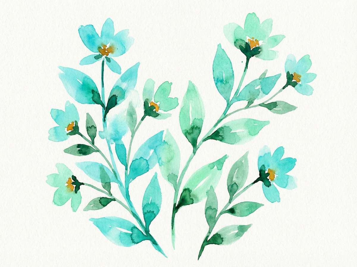 watercolor botanical poster