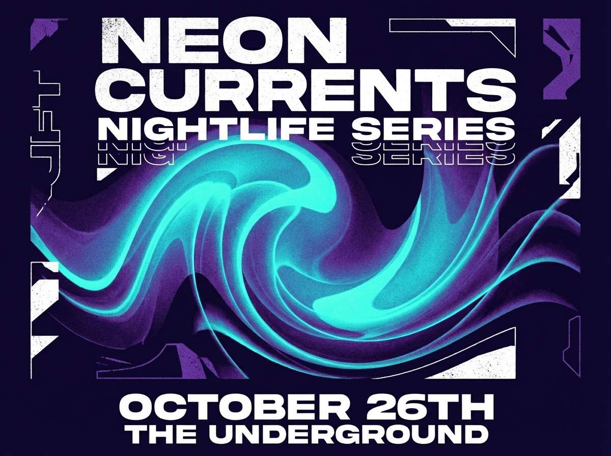 neon event poster