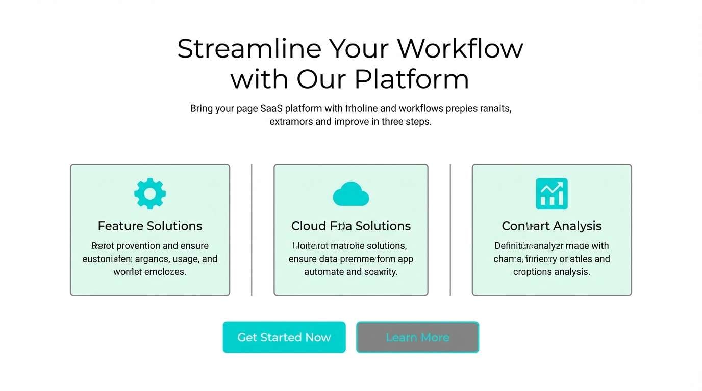 saas landing section