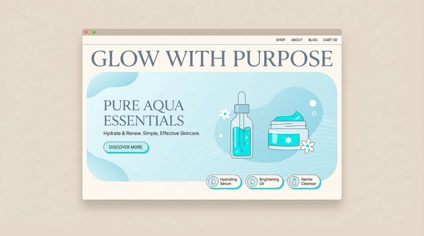 skincare hero mockup