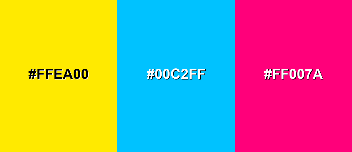 triadic combinations of bright-yellow