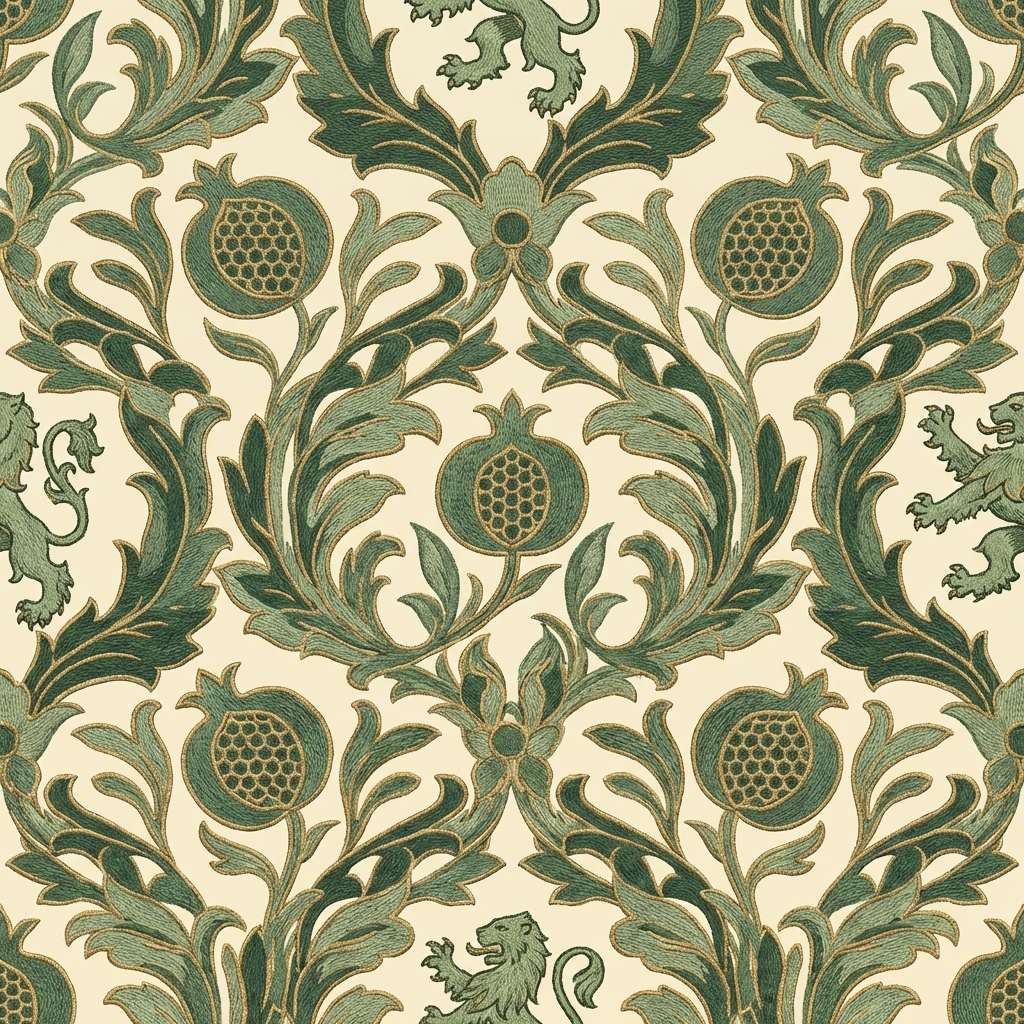 antique brocade pattern swatch