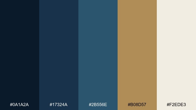bronze blueprint portfolio color palette with hex codes