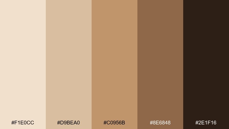 bronze breeze desert sand color palette with hex codes