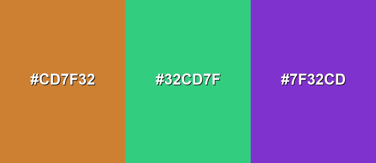 triadic combinations of bronze-color