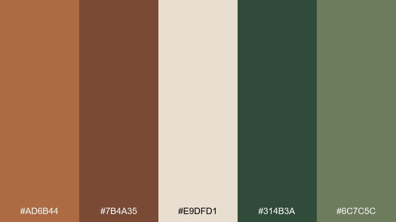 bronze garden shade copper bronze color palette with hex codes