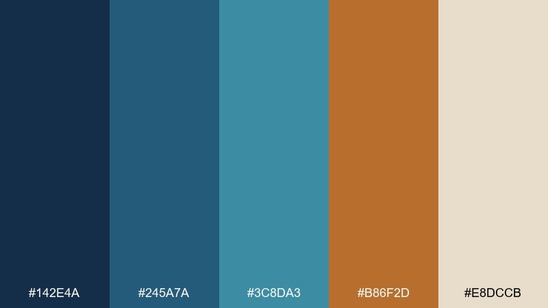 bronze tide app blue bronze color palette with hex codes