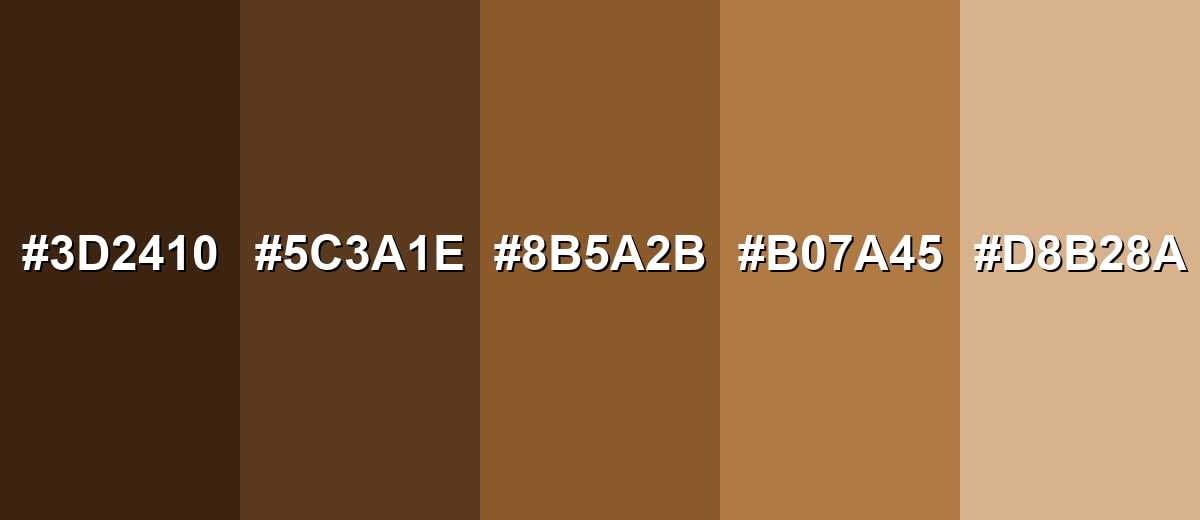 shades and variations of brown-color