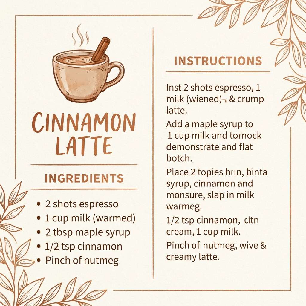 cinnamon recipe card